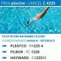 Schwimmbad filter Unicel C-4325 kompatibel Hayward CX225RE, American...