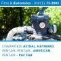 UNICEL FS 2003 Juego de filtros de tierra de diatomeas compatibles American, Astral, Pac-fab, Hayward
